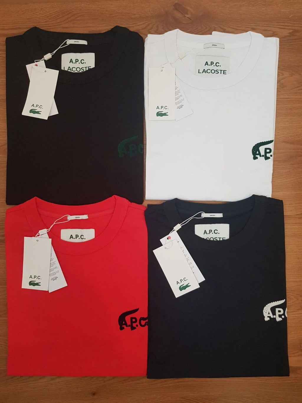A.P.C LACOSTE | Unisex Street Style Collaboration Cotton Logo  T Shirt Unisex T-shirt, Sweatshirt, Hoodie, Long Sleeve Tee - T-Shirt, Sweatshirt, Hoodie