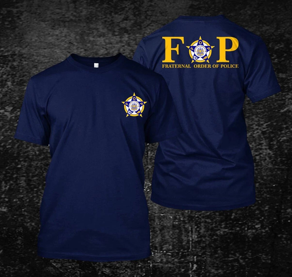 Flaternal Order of Police Logo - custom men's T-Shirt Tee Unisex T-shirt, Sweatshirt, Hoodie, Long Sleeve Tee - T-Shirt, Sweatshirt, Hoodie