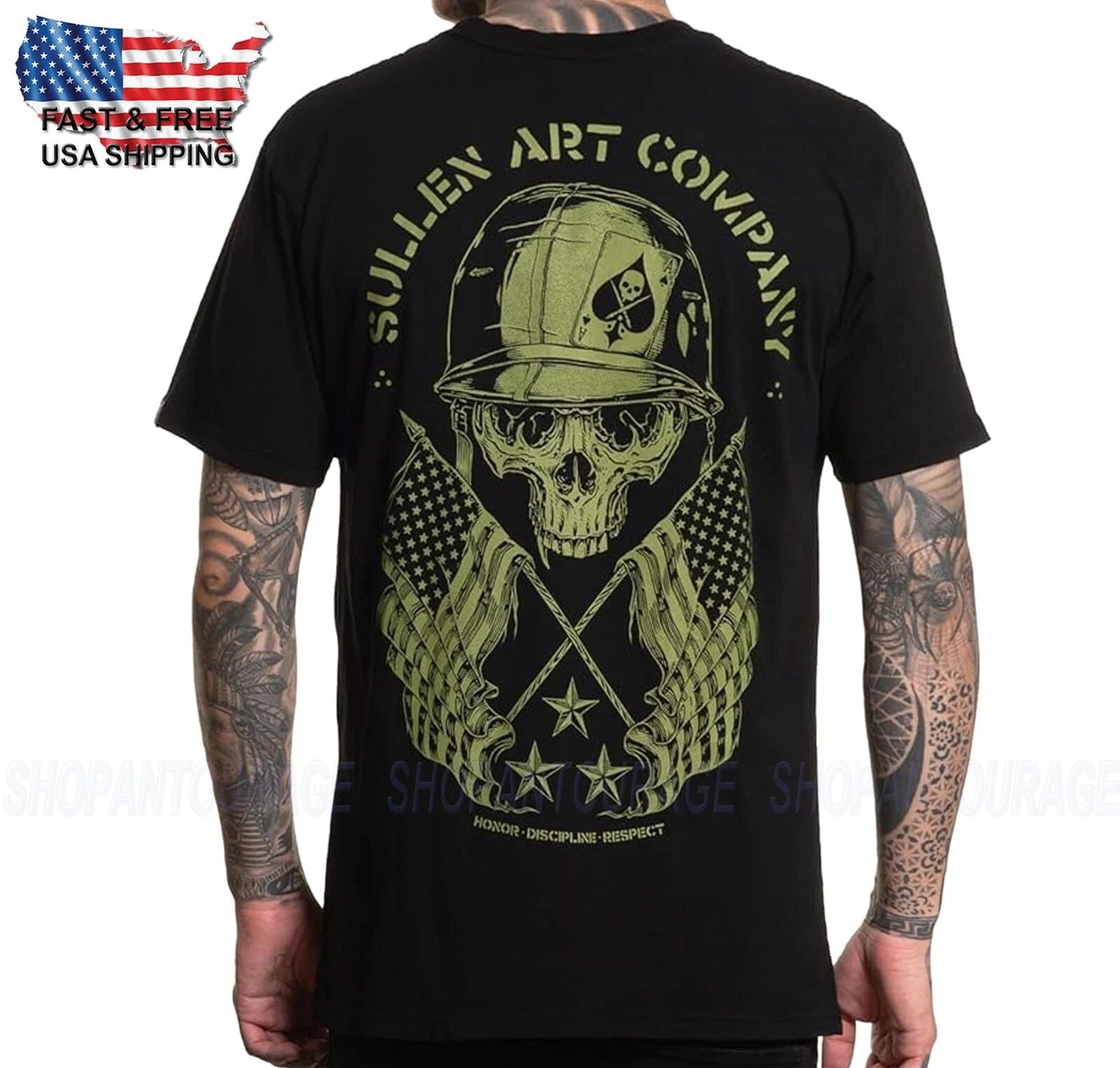 Sullen Art Collective GI Badge Premium Fit SCM7069 Short Sleeve T-shirt For Men Unisex T-shirt, Sweatshirt, Hoodie, Long Sleeve Tee - T-Shirt, Sweatshirt, Hoodie