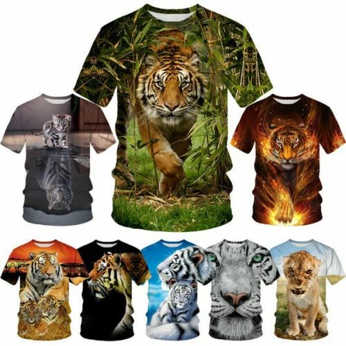 Animal 3D Print Casual T-Shirt Short Sleeve Tops Tee Womens/Mens Unisex T-shirt, Sweatshirt, Hoodie, Long Sleeve Tee - T-Shirt, Sweatshirt, Hoodie