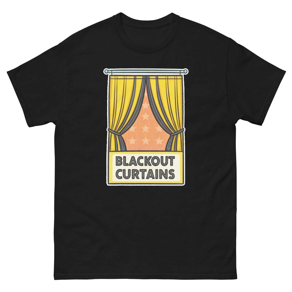 Blackout Curtains Hotel Item Travel Motel T-Shirt Unisex T-shirt, Sweatshirt, Hoodie, Long Sleeve Tee - T-Shirt, Sweatshirt, Hoodie