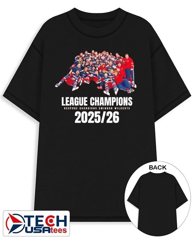 League Champions Bespoke Guardians Swindon Wildcats 2025-2026 shirt Unisex T-shirt, Sweatshirt, Hoodie, Long Sleeve Tee - T-Shirt, Sweatshirt, Hoodie