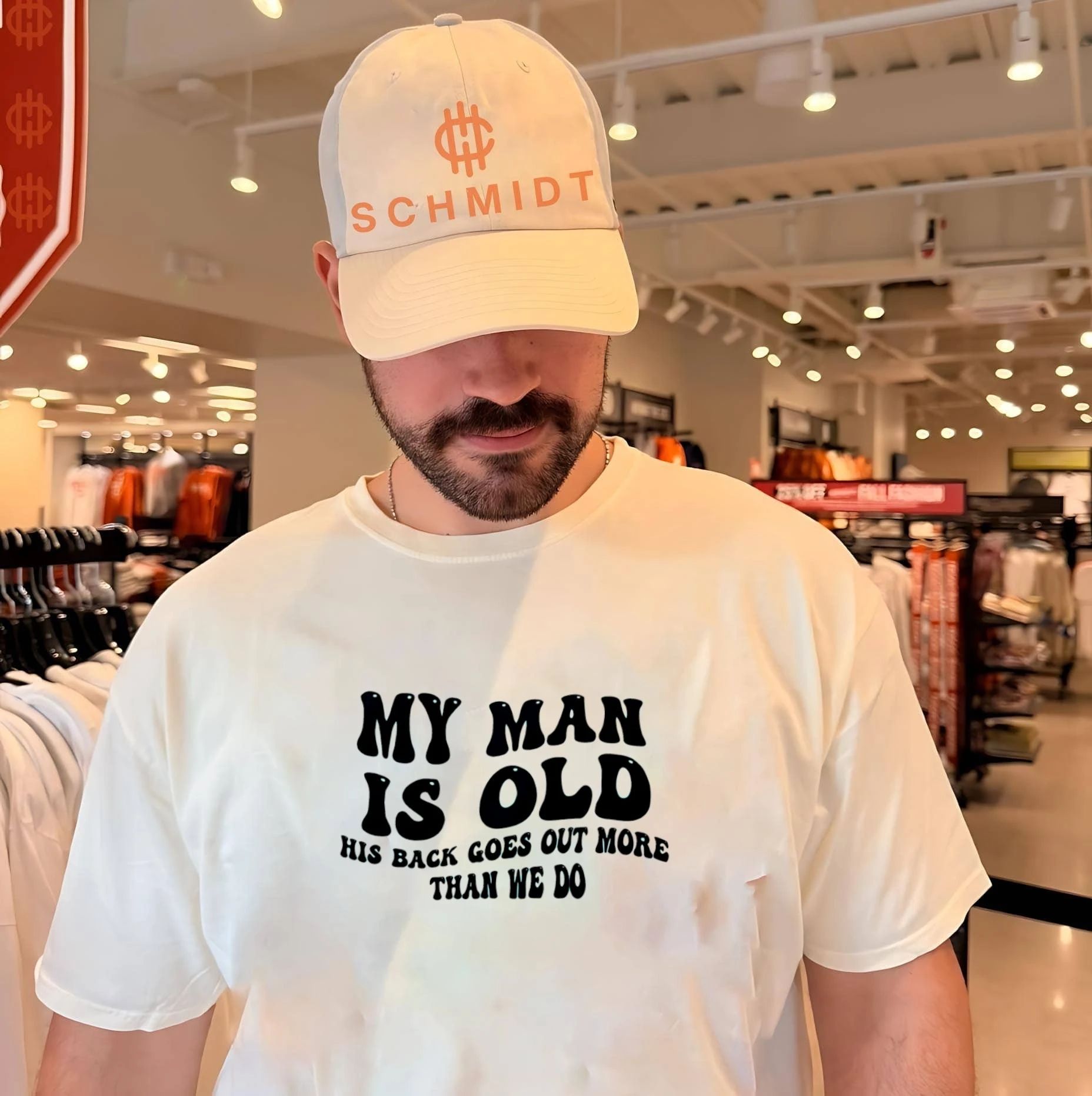 My man is old his back goes out more than we do shirt Unisex T-shirt, Sweatshirt, Hoodie, Long Sleeve Tee - T-Shirt, Sweatshirt, Hoodie