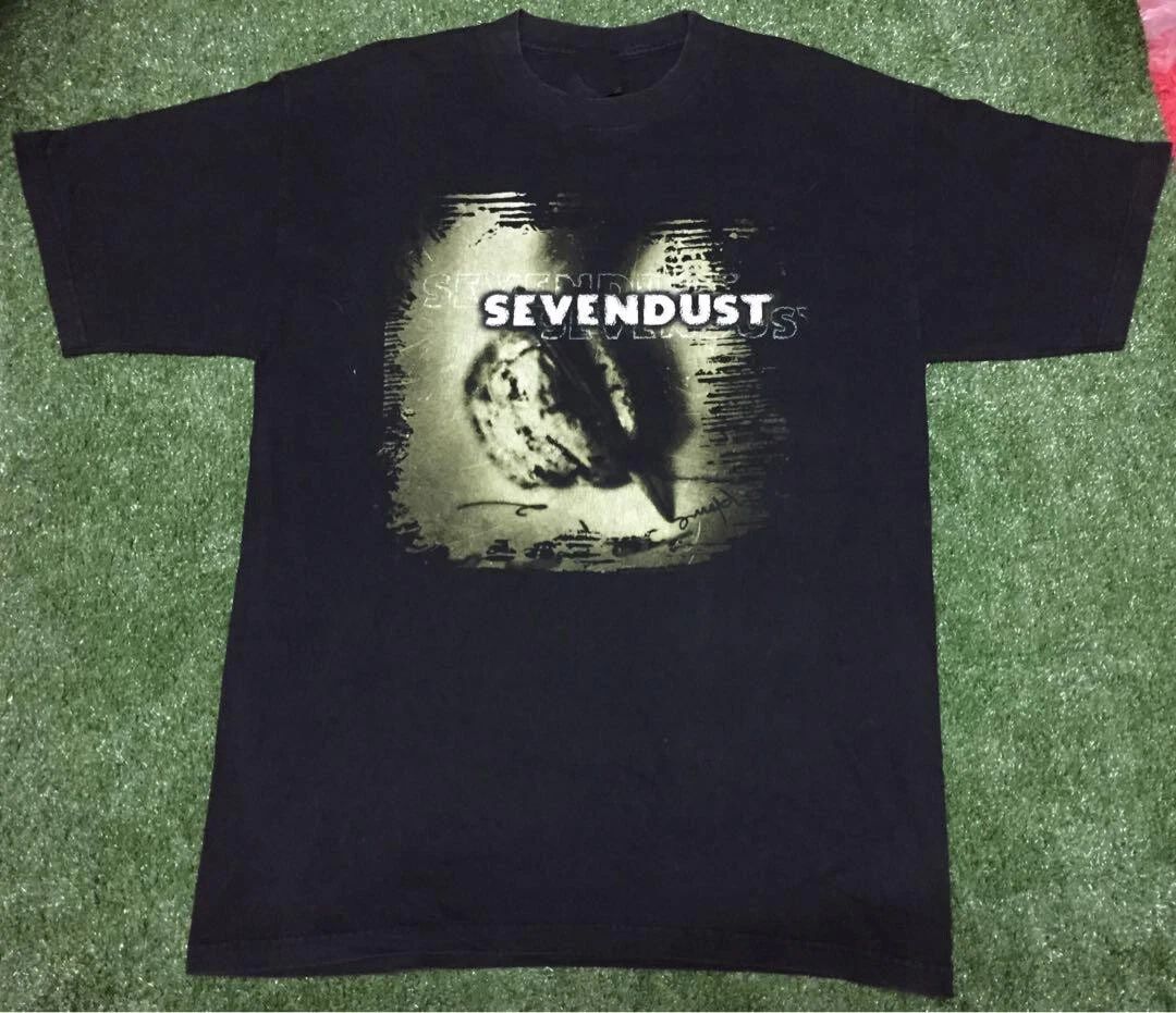 Vtg Sevendust Band Music Tour Cotton Black Full Size Unisex Shirt bnoc Unisex T-shirt, Sweatshirt, Hoodie, Long Sleeve Tee - T-Shirt, Sweatshirt, Hoodie