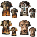 Jesus Lion Street Harajuku 3D printed T-shirt men's women fashion Casual Tops Unisex T-shirt, Sweatshirt, Hoodie, Long Sleeve Tee - T-Shirt, Sweatshirt, Hoodie