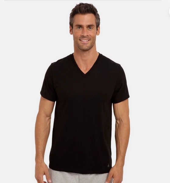 Calvin Klein Men's 1 ONLY  V Neck Tee Shirts (BLACK, XL) NWOT Unisex T-shirt, Sweatshirt, Hoodie, Long Sleeve Tee - T-Shirt, Sweatshirt, Hoodie