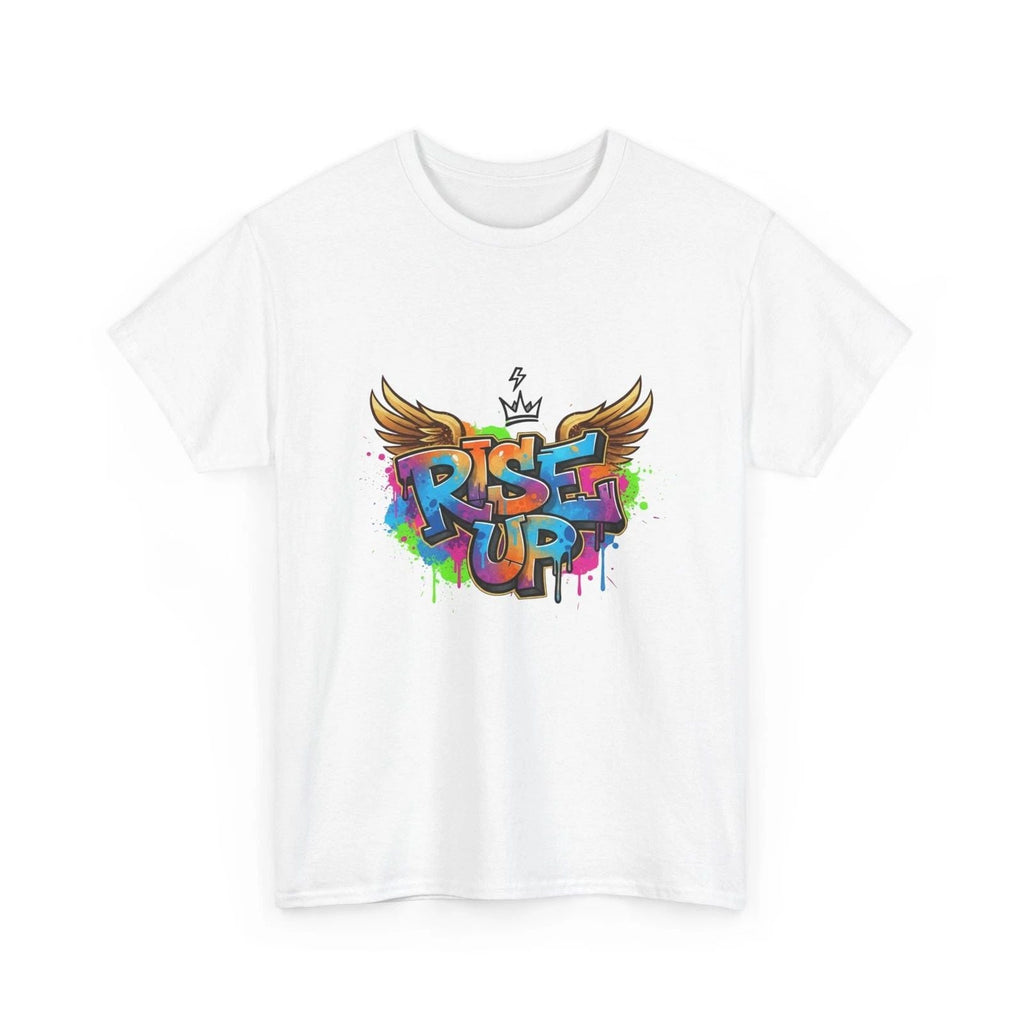 Rise Up Graffiti Wings T-Shirt Colorful Street Art Motivation Graphic Tee Unisex T-shirt, Sweatshirt, Hoodie, Long Sleeve Tee - T-Shirt, Sweatshirt, Hoodie