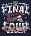 2026 NCAA Mens Basketball Final Four Arizona Wildcats The Net shirt Unisex T-shirt, Sweatshirt, Hoodie, Long Sleeve Tee - T-Shirt, Sweatshirt, Hoodie