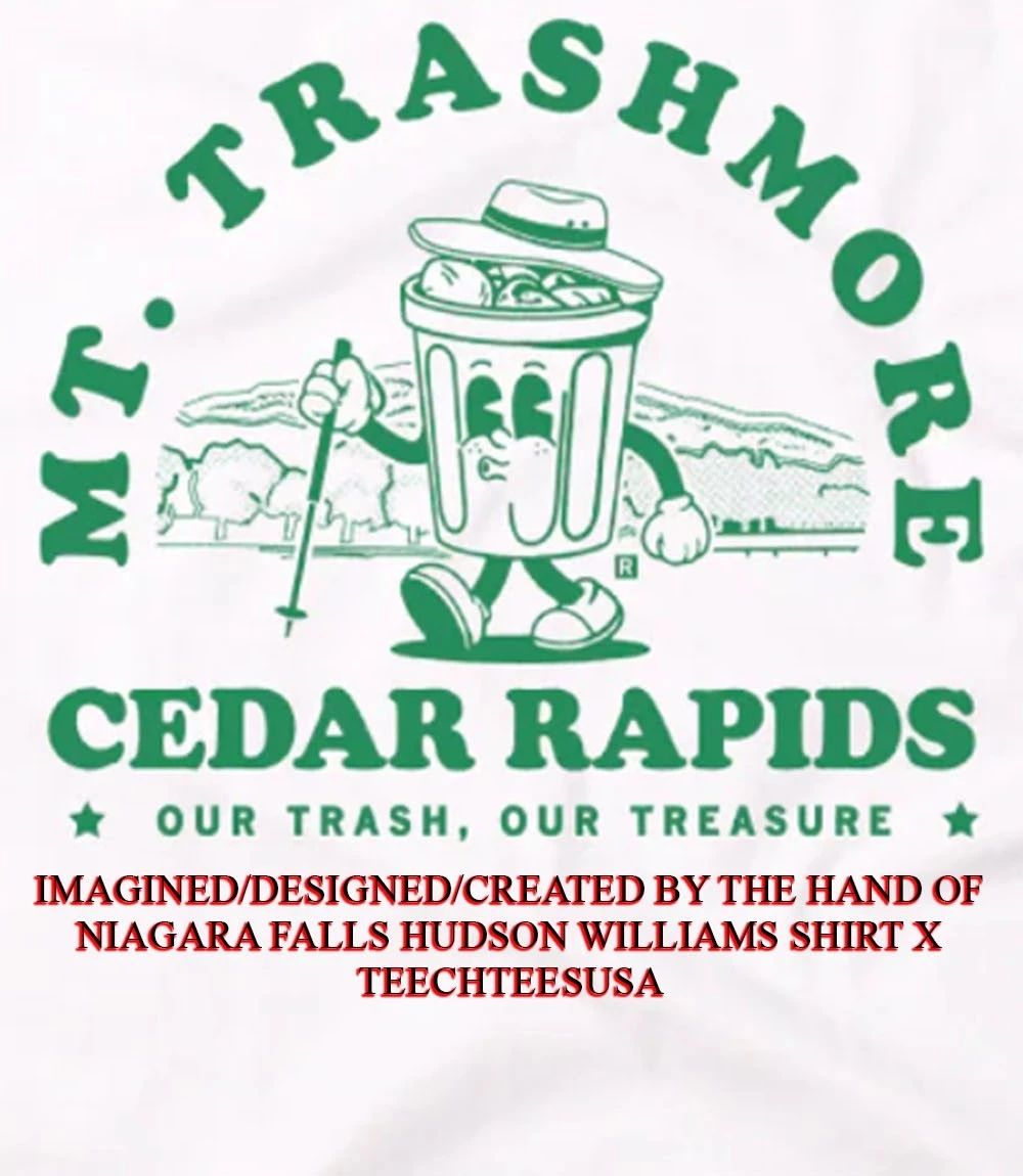 Mt. Trashmore Cedar Rapids Can Cartoon Ringer shirt Unisex T-shirt, Sweatshirt, Hoodie, Long Sleeve Tee - T-Shirt, Sweatshirt, Hoodie