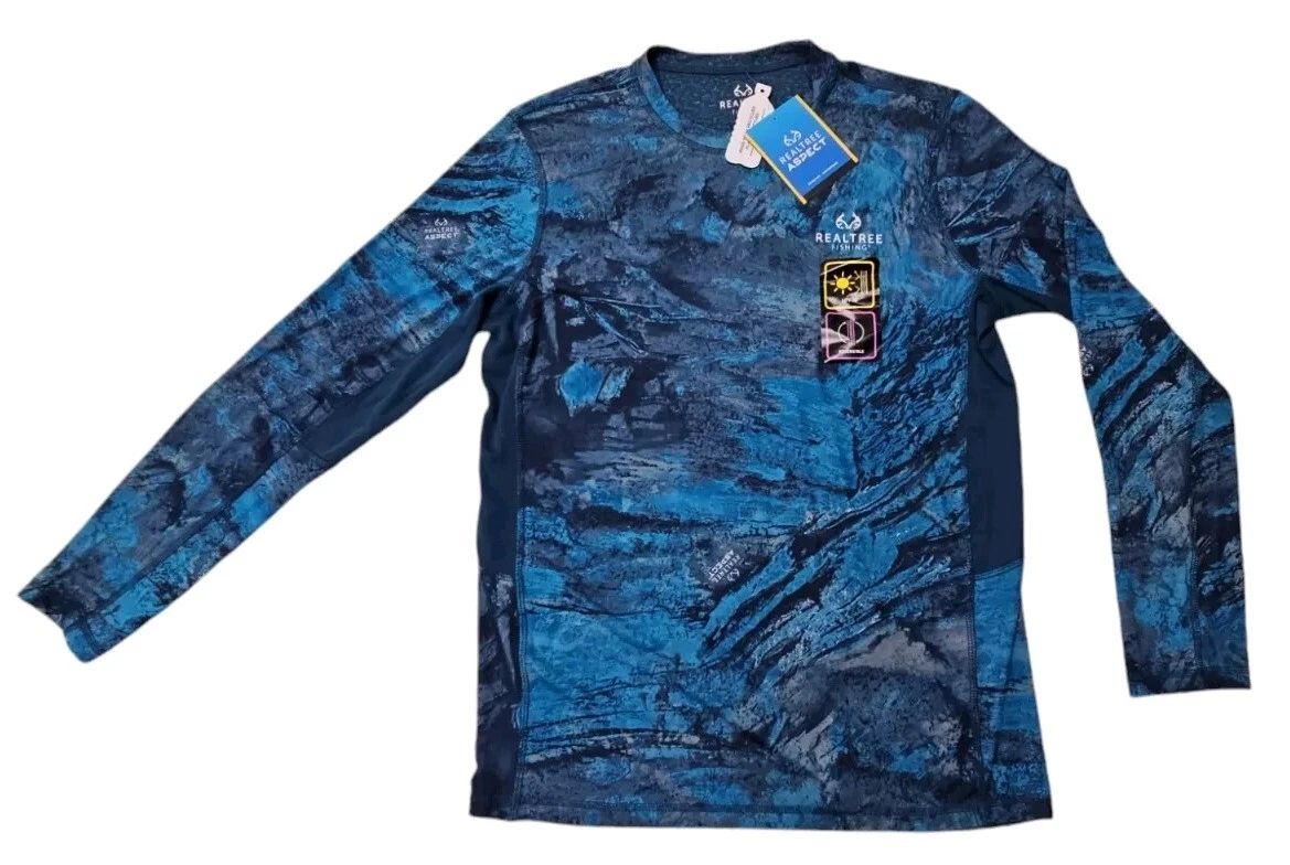 Realtree Aspect Fishing Backpaddle Shirt Men Blue Reversible UPF 30 Size 2XL NWT Unisex T-shirt, Sweatshirt, Hoodie, Long Sleeve Tee - T-Shirt, Sweatshirt, Hoodie