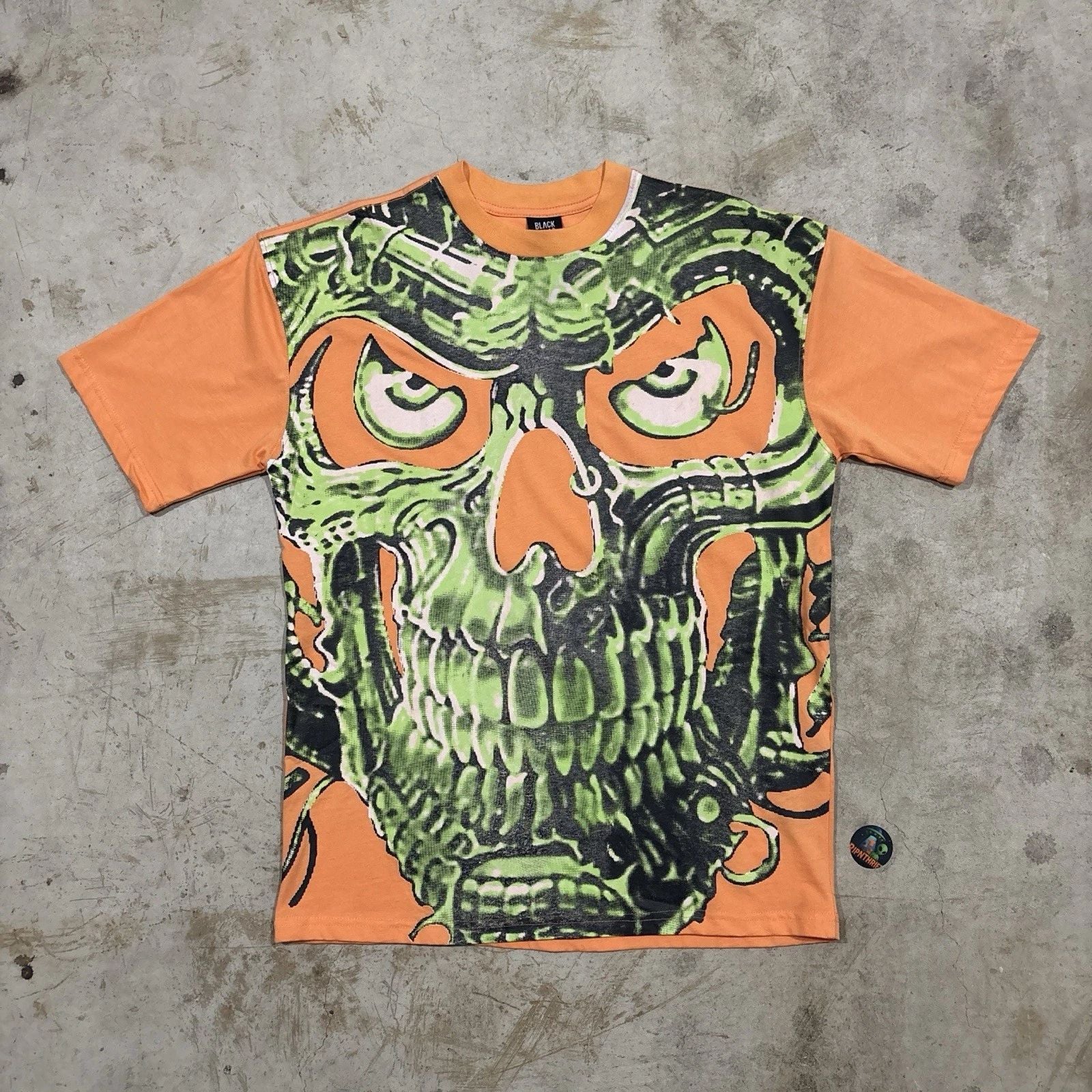 Modern Terminator skull AOP graphic tee Size M Unisex T-shirt, Sweatshirt, Hoodie, Long Sleeve Tee - T-Shirt, Sweatshirt, Hoodie