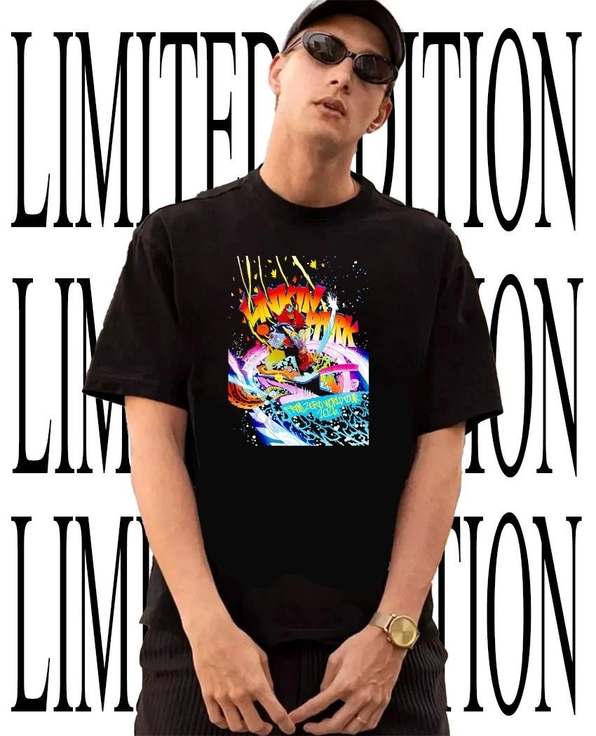 Linkin Park From Zero World Tour 2024 Zurich Comic Art Warrior Shark shirt Unisex T-shirt, Sweatshirt, Hoodie, Long Sleeve Tee - T-Shirt, Sweatshirt, Hoodie