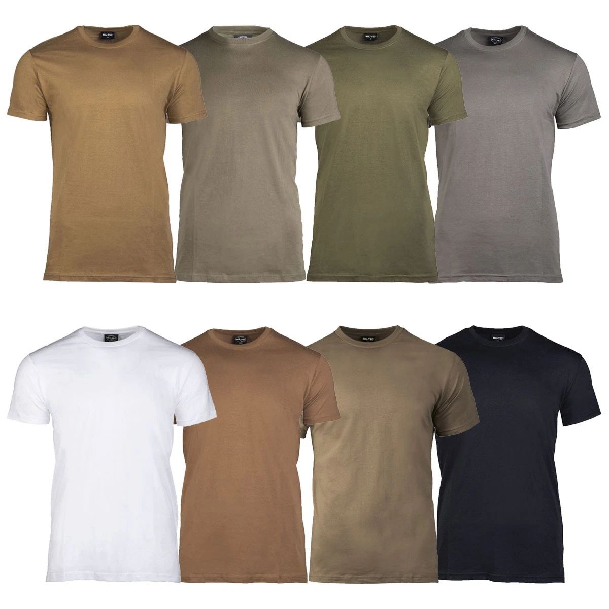 Mil-Tec US Style Cotton T-Shirt Crew Neck Relaxed Fit Breathable Lightweight Unisex T-shirt, Sweatshirt, Hoodie, Long Sleeve Tee - T-Shirt, Sweatshirt, Hoodie