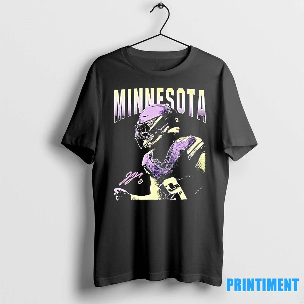 Jj Mccarthy Minnesota Vikings Football Signature Graphic Tshirts Sweater Unisex T-shirt, Sweatshirt, Hoodie, Long Sleeve Tee - T-Shirt, Sweatshirt, Hoodie