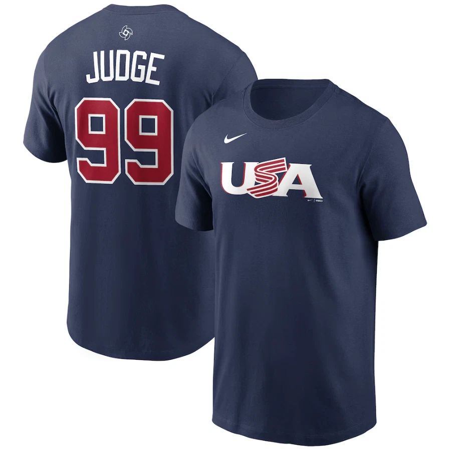 Aaron Judge1 Usa Baseball 2026 World Baseball Classic Name & Number T-Shirt Unisex T-shirt, Sweatshirt, Hoodie, Long Sleeve Tee - T-Shirt, Sweatshirt, Hoodie