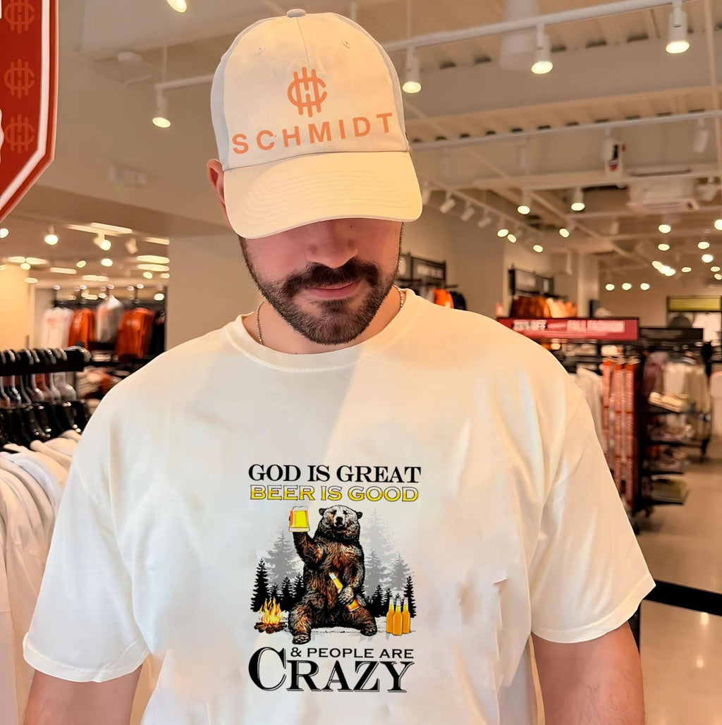 God is great Michelob Ultra is good and people are crazy shirt Unisex T-shirt, Sweatshirt, Hoodie, Long Sleeve Tee - T-Shirt, Sweatshirt, Hoodie