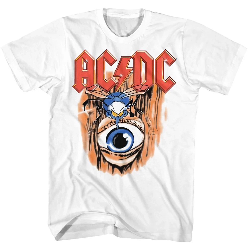 ACDC Vintage Fly On Wall White T-Shirt Unisex T-shirt, Sweatshirt, Hoodie, Long Sleeve Tee - T-Shirt, Sweatshirt, Hoodie