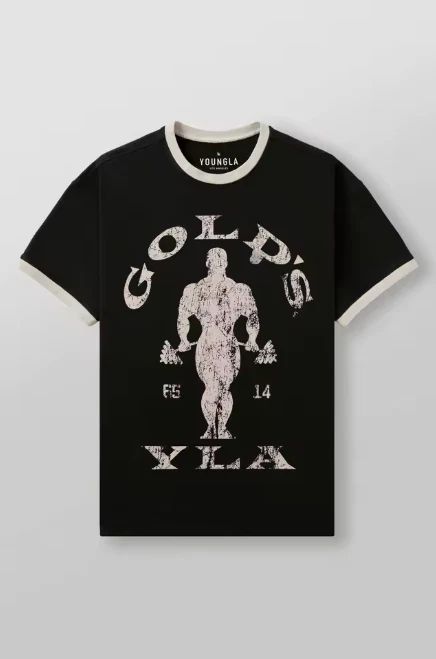 "GOLD'S" Gym Tee | Old School Graphic T-Shirt | Cotton, Mens, Workout, Lifting Unisex T-shirt, Sweatshirt, Hoodie, Long Sleeve Tee - T-Shirt, Sweatshirt, Hoodie