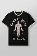 "GOLD'S" Gym Tee | Old School Graphic T-Shirt | Cotton, Mens, Workout, Lifting Unisex T-shirt, Sweatshirt, Hoodie, Long Sleeve Tee - T-Shirt, Sweatshirt, Hoodie