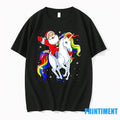 Santa Riding Rainbow Unicorn Galaxy Christmas Tshirts Sweater Unisex T-shirt, Sweatshirt, Hoodie, Long Sleeve Tee - T-Shirt, Sweatshirt, Hoodie