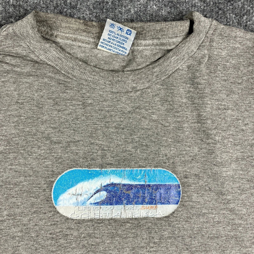 Planeta Vida T-Shirt Mens Large Gray Surf Ocean Wave Graphic Tee Casual Beach Unisex T-shirt, Sweatshirt, Hoodie, Long Sleeve Tee - T-Shirt, Sweatshirt, Hoodie