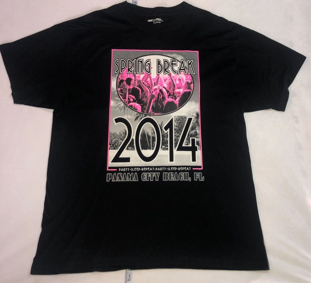 Surf Style T-Shirt XL Black & Pink - Spring Break Graphic Panama City Beach 2014 Unisex T-shirt, Sweatshirt, Hoodie, Long Sleeve Tee - T-Shirt, Sweatshirt, Hoodie