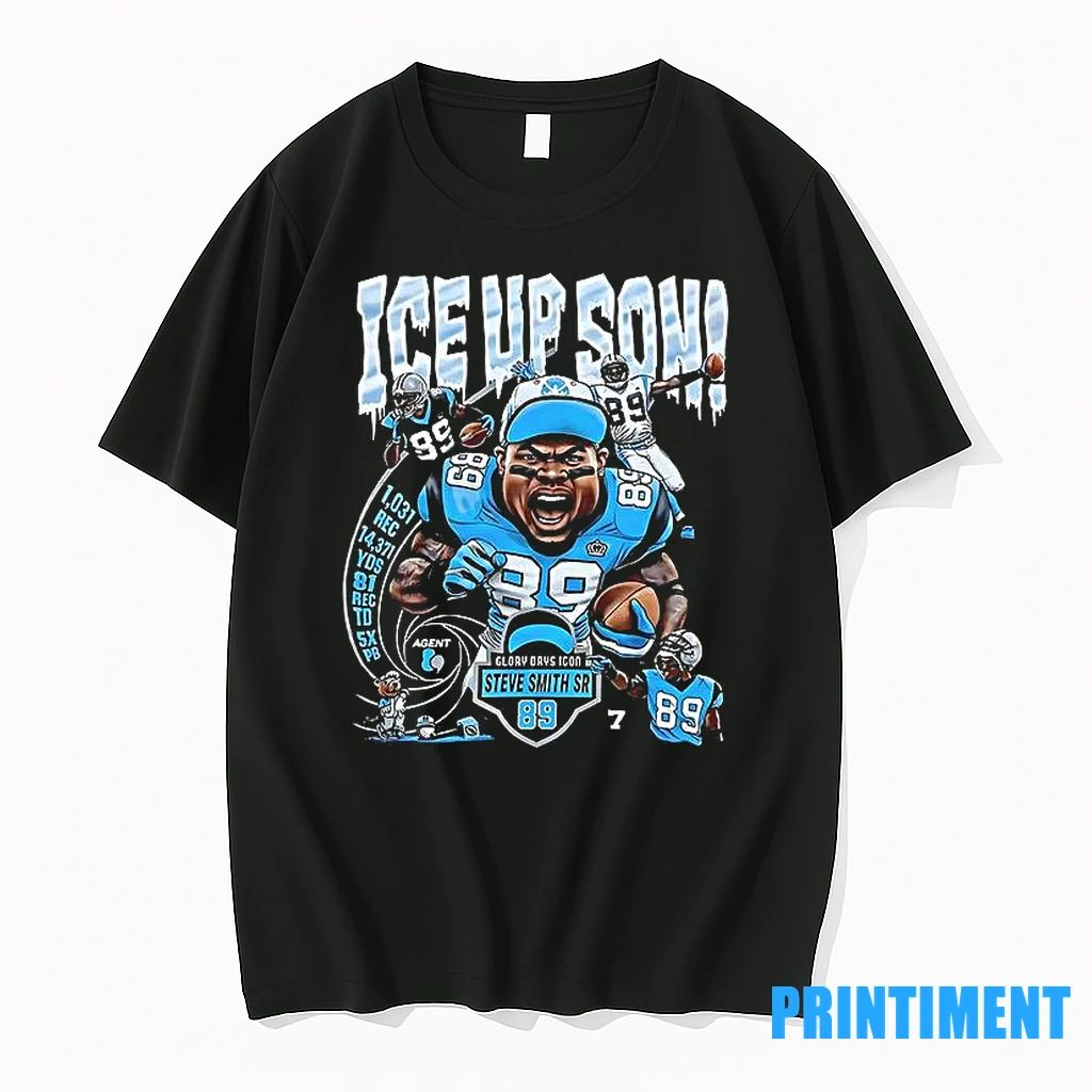 Ice Up Son Steve Smith Sr Carolina Panthers Graphic Tshirts Sweater Unisex T-shirt, Sweatshirt, Hoodie, Long Sleeve Tee - T-Shirt, Sweatshirt, Hoodie