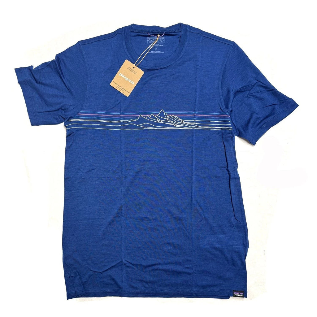 Patagonia Mens Capilene Cool Merino Blend Graphic S/S Shirt t-shirt Strata Blue Unisex T-shirt, Sweatshirt, Hoodie, Long Sleeve Tee - T-Shirt, Sweatshirt, Hoodie