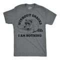 Mens Funny T Shirts Without Snacks I Am Nothing Sarcastic Graphic Novelty Tee Unisex T-shirt, Sweatshirt, Hoodie, Long Sleeve Tee - T-Shirt, Sweatshirt, Hoodie