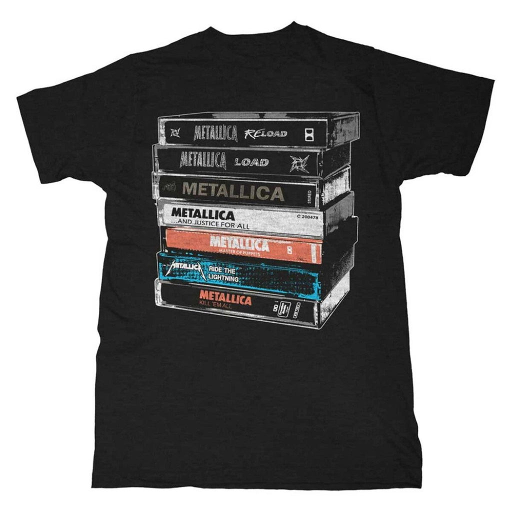 Metallica T-Shirt Cassettes Rock Band New Black Official Unisex T-shirt, Sweatshirt, Hoodie, Long Sleeve Tee - T-Shirt, Sweatshirt, Hoodie