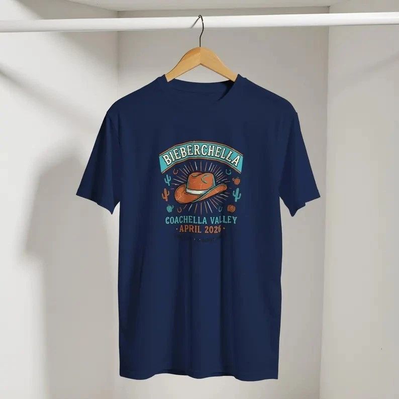 Bieberchella 1Coachella Valley Music Festival T-Shirt, Desert Cowboy Hat 2026 Unisex T-shirt, Sweatshirt, Hoodie, Long Sleeve Tee - T-Shirt, Sweatshirt, Hoodie