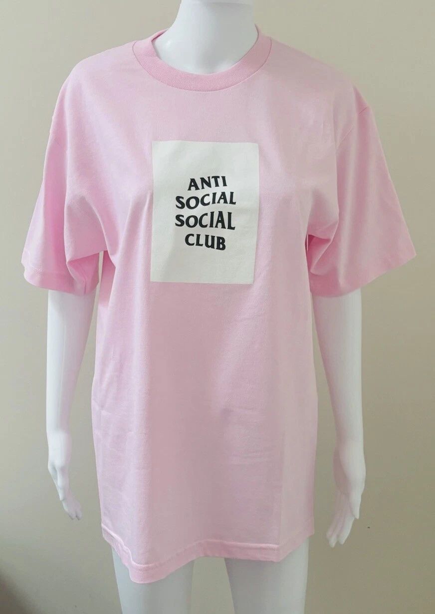 ASSC White Box Logo Pink T-Shirt Size M Street Fashion Hype Beast Unisex Rare Unisex T-shirt, Sweatshirt, Hoodie, Long Sleeve Tee - T-Shirt, Sweatshirt, Hoodie