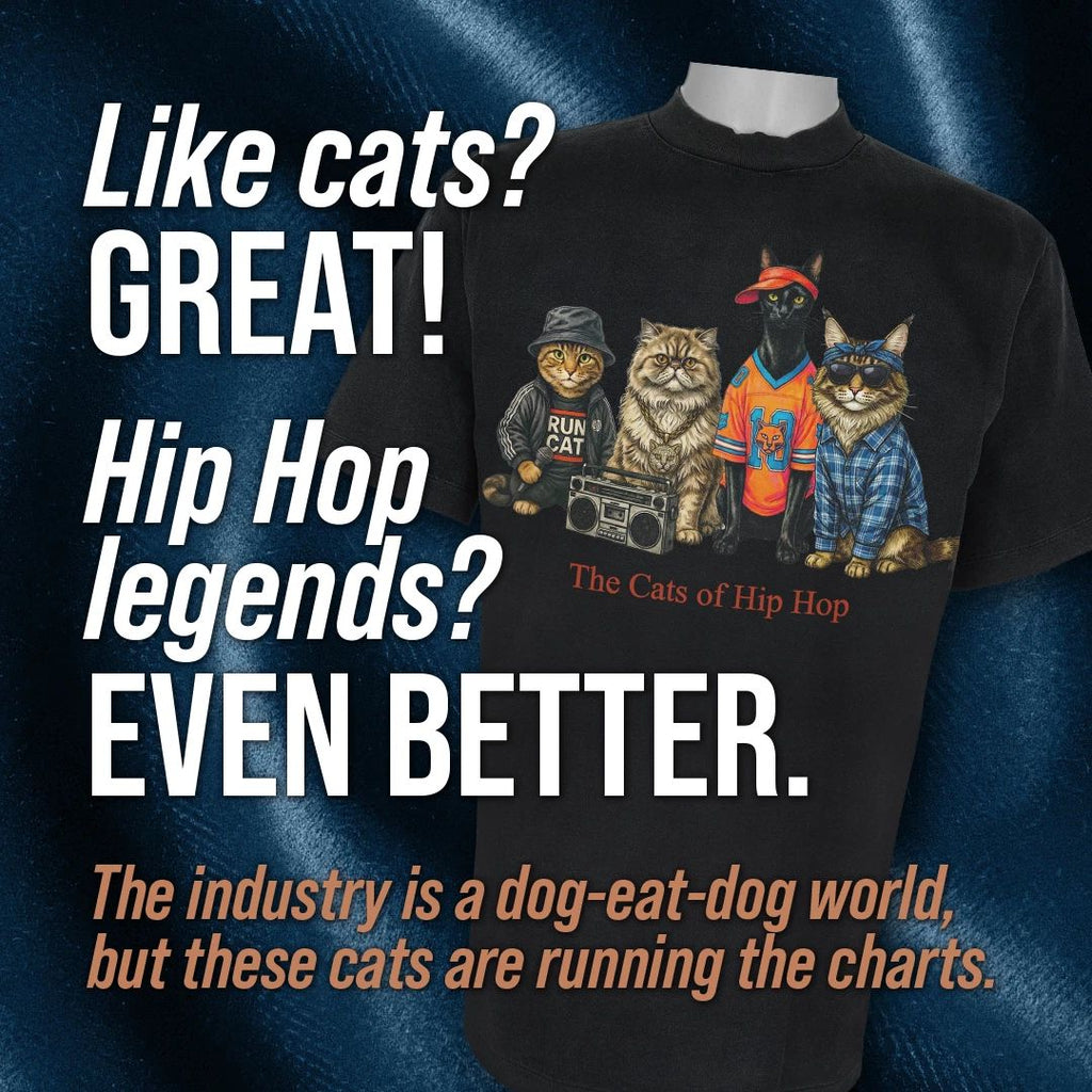 The Cats of Hip Hop - Paw Prints Tee Unisex T-shirt, Sweatshirt, Hoodie, Long Sleeve Tee - T-Shirt, Sweatshirt, Hoodie