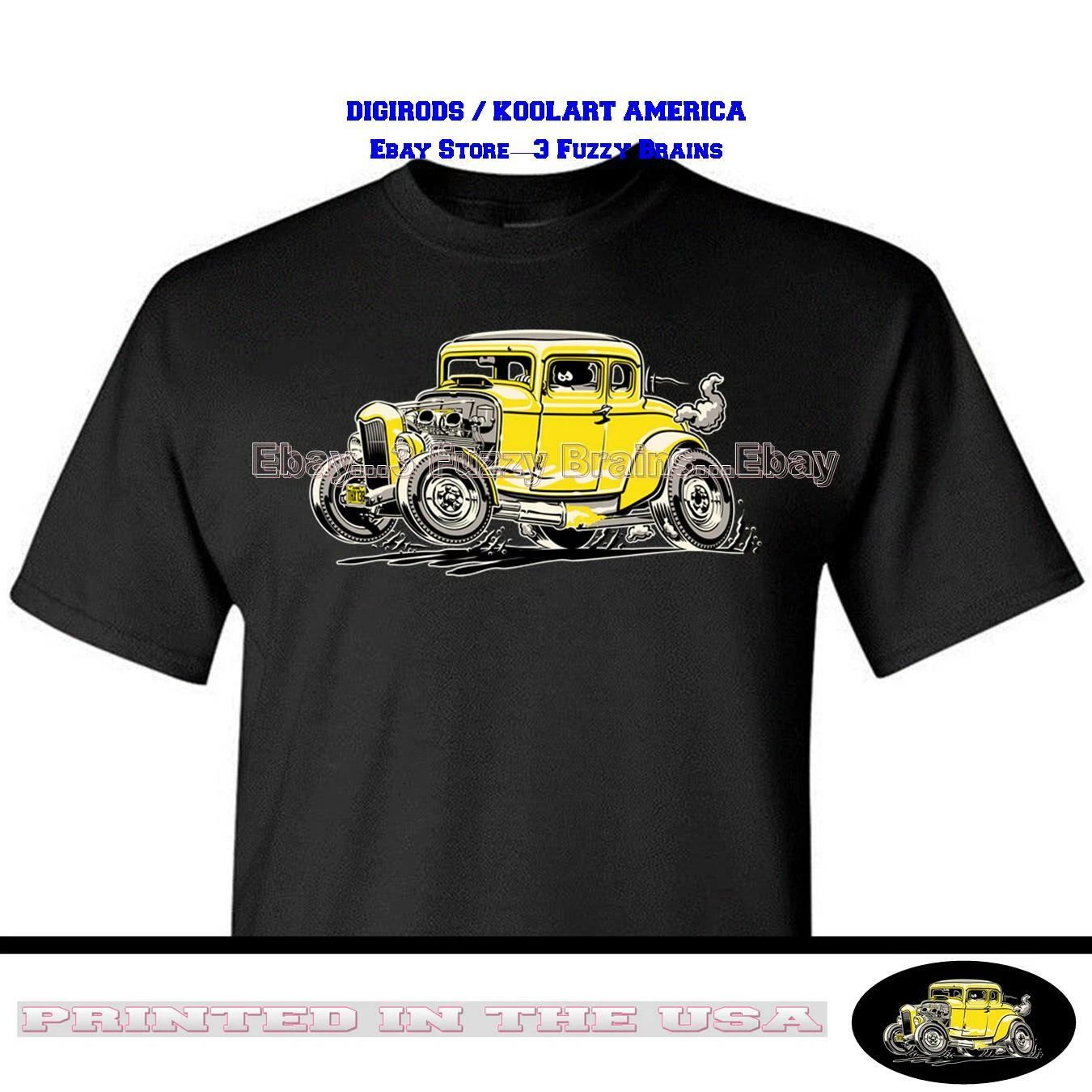 Ford 1932 Vintage Retro Coupe American Graffiti Movie Cartoon Car Black T Shirt Unisex T-shirt, Sweatshirt, Hoodie, Long Sleeve Tee - T-Shirt, Sweatshirt, Hoodie