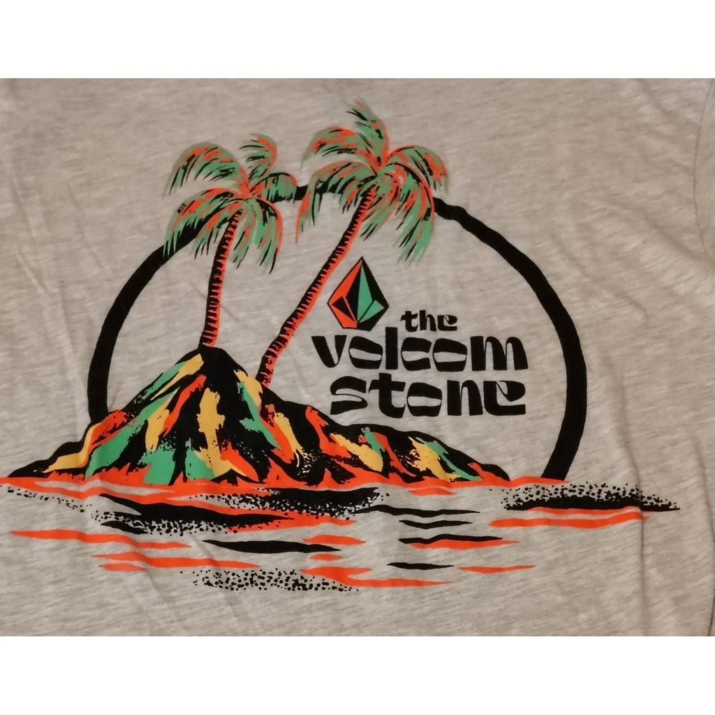 Volcom Stone Mens Small Grey Island Vibe Palm Tree T-Shirt Skater Surfing 15 Unisex T-shirt, Sweatshirt, Hoodie, Long Sleeve Tee - T-Shirt, Sweatshirt, Hoodie