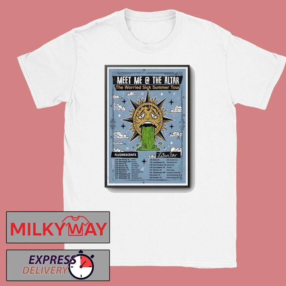 Meet Me @ The Altar The Worried Sick Summer Tour 2026 Poster shirt Unisex T-shirt, Sweatshirt, Hoodie, Long Sleeve Tee - T-Shirt, Sweatshirt, Hoodie