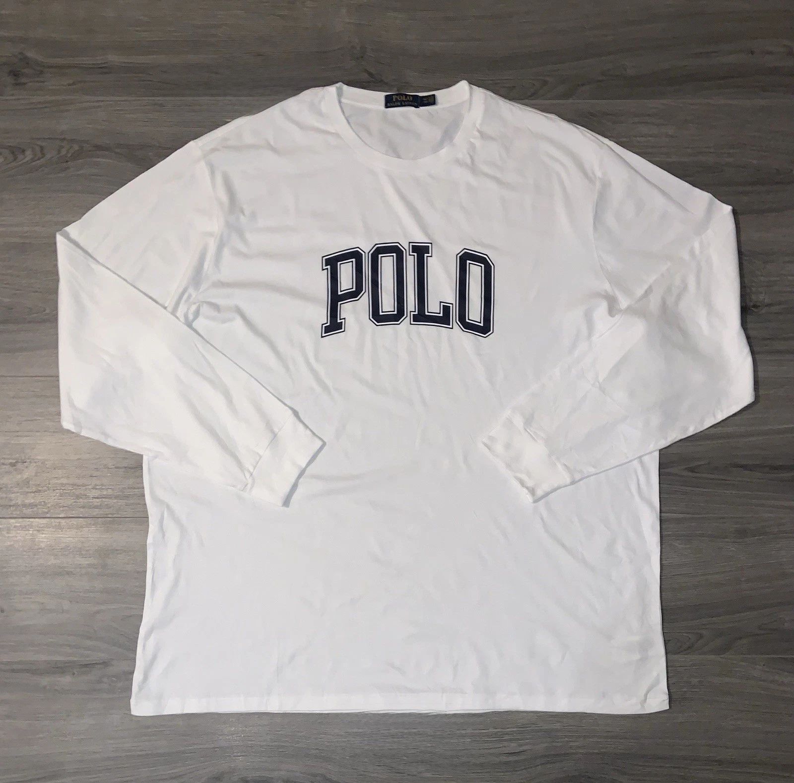 Ralph Lauren Long Sleeve T-Shirt Cotton White Big & Tall Mens Size 3XLT Unisex T-shirt, Sweatshirt, Hoodie, Long Sleeve Tee - T-Shirt, Sweatshirt, Hoodie