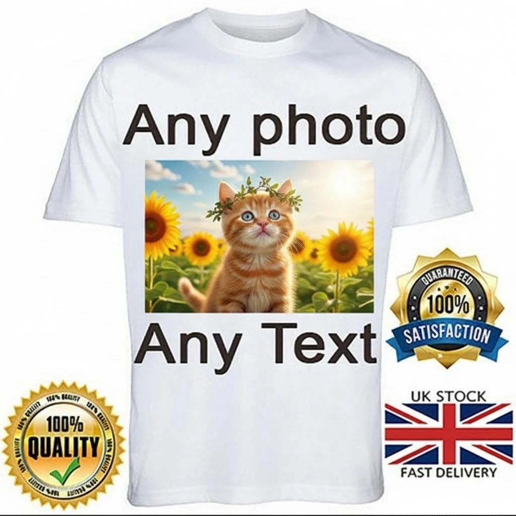 T Shirt Custom Photo Your Image Text Here Printed Stag do Hen Party Unisex T-shirt, Sweatshirt, Hoodie, Long Sleeve Tee - T-Shirt, Sweatshirt, Hoodie