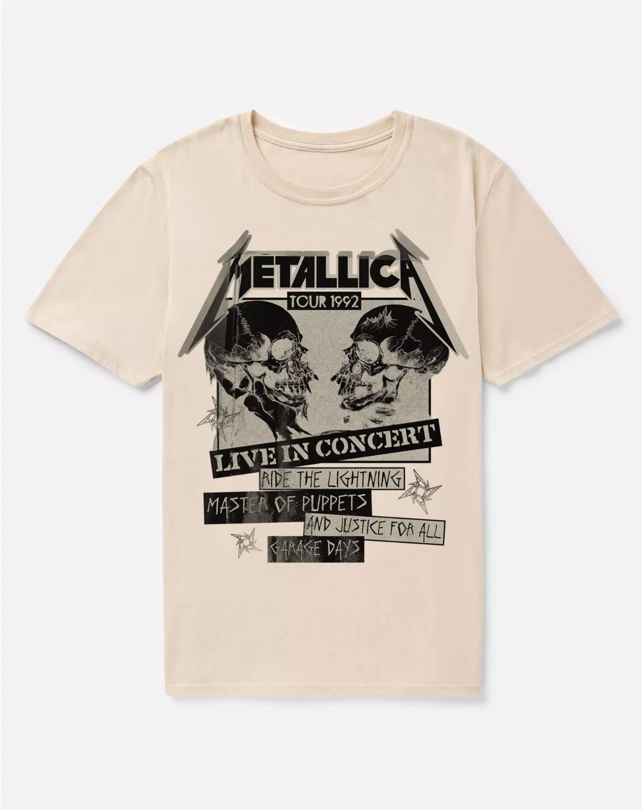 Metallica Live in Concert Tour 1992 Sand Color Tee, Sizes S-5XL Unisex T-shirt, Sweatshirt, Hoodie, Long Sleeve Tee - T-Shirt, Sweatshirt, Hoodie