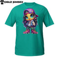 Urban Street Style Girl Shirt  Colorful Cartoon Character Graphic Top Unisex T-shirt, Sweatshirt, Hoodie, Long Sleeve Tee - T-Shirt, Sweatshirt, Hoodie