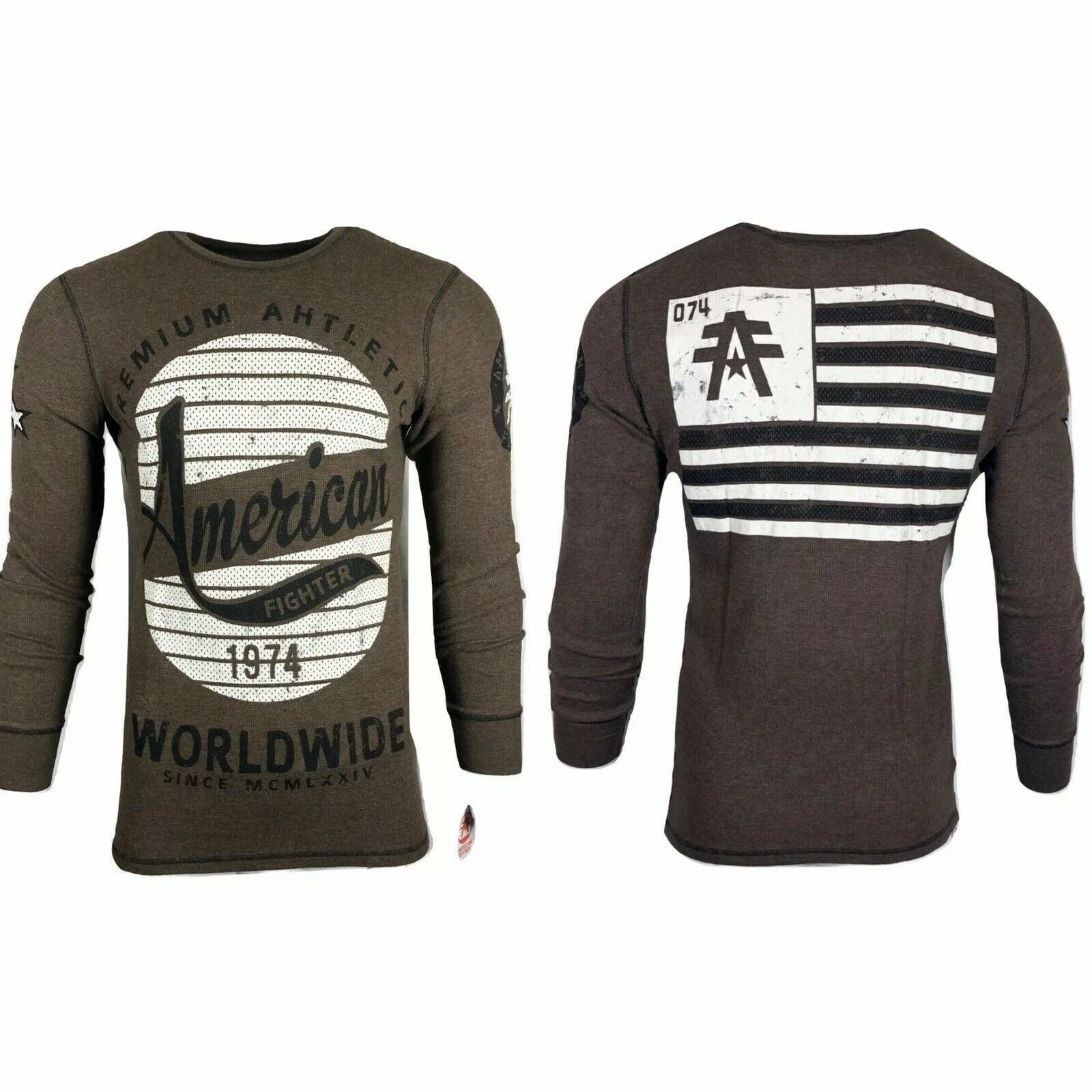 AMERICAN FIGHTER Men's Thermal T-Shirt L/S ALBANY Biker Unisex T-shirt, Sweatshirt, Hoodie, Long Sleeve Tee - T-Shirt, Sweatshirt, Hoodie