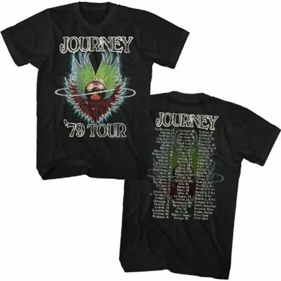 Journey Vintage Concert T-shirt - 1979 Tour Men's Unisex Black Fashion Shirt Unisex T-shirt, Sweatshirt, Hoodie, Long Sleeve Tee - T-Shirt, Sweatshirt, Hoodie