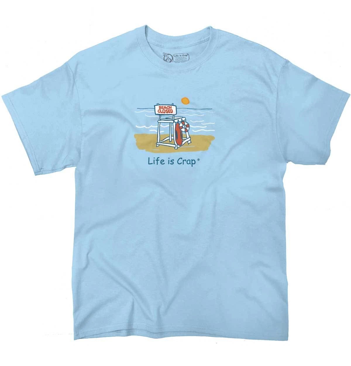 Life is Crap Funny Summer Vacation Over Gift Womens or Mens Crewneck T Shirt Tee Unisex T-shirt, Sweatshirt, Hoodie, Long Sleeve Tee - T-Shirt, Sweatshirt, Hoodie