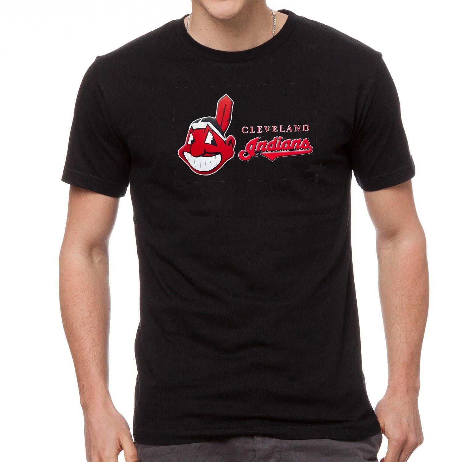 Cleveland Indians Logo Black T-Shirt -592 Unisex T-shirt, Sweatshirt, Hoodie, Long Sleeve Tee - T-Shirt, Sweatshirt, Hoodie