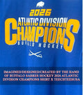 Buffalo Sabres Hockey 2026 Atlantic Division Champions shirt Unisex T-shirt, Sweatshirt, Hoodie, Long Sleeve Tee - T-Shirt, Sweatshirt, Hoodie