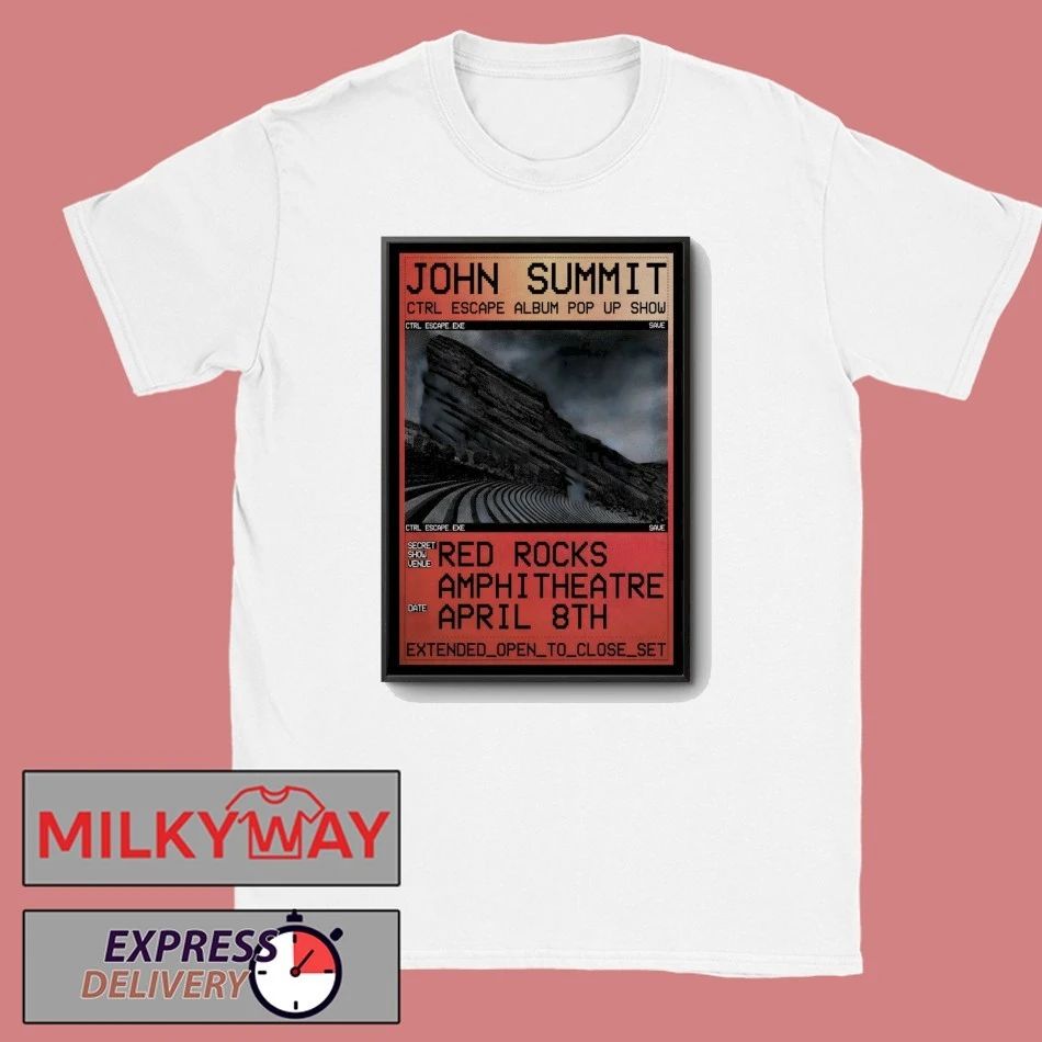 John Summit At Red Rocks Amphitheatre On Apr 8 2026 Poster T-Shirt Unisex T-shirt, Sweatshirt, Hoodie, Long Sleeve Tee - T-Shirt, Sweatshirt, Hoodie