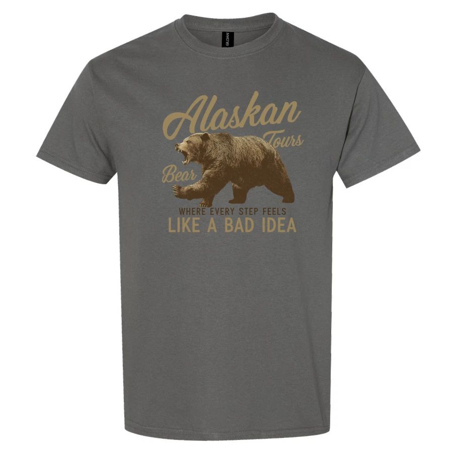 Alaskan Tours Bear T Shirt Like a Bad Idea Funny Vintage Travel Graphic Tee Gift Unisex T-shirt, Sweatshirt, Hoodie, Long Sleeve Tee - T-Shirt, Sweatshirt, Hoodie