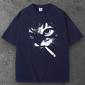 Unisex Cigarette Smoking Cat  Oversized T Shirt Blue Y2K Grunge Streetwear S-2XL Unisex T-shirt, Sweatshirt, Hoodie, Long Sleeve Tee - T-Shirt, Sweatshirt, Hoodie