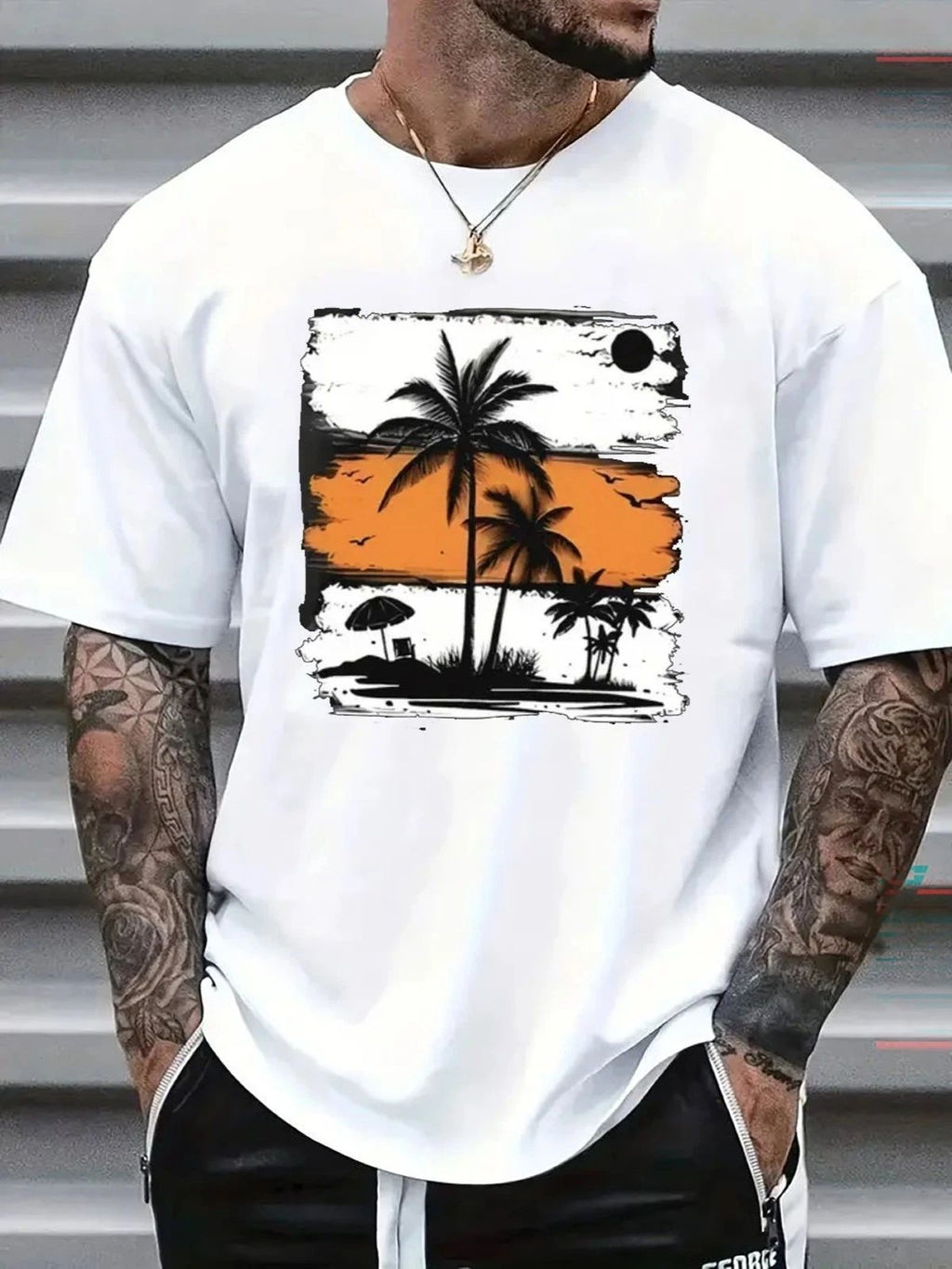 Palm Tree Graphic T-Shirt Tropical Beach Summer Vacation Casual Tee Unisex T-shirt, Sweatshirt, Hoodie, Long Sleeve Tee - T-Shirt, Sweatshirt, Hoodie