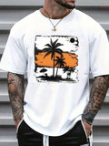 Palm Tree Graphic T-Shirt Tropical Beach Summer Vacation Casual Tee Unisex T-shirt, Sweatshirt, Hoodie, Long Sleeve Tee - T-Shirt, Sweatshirt, Hoodie